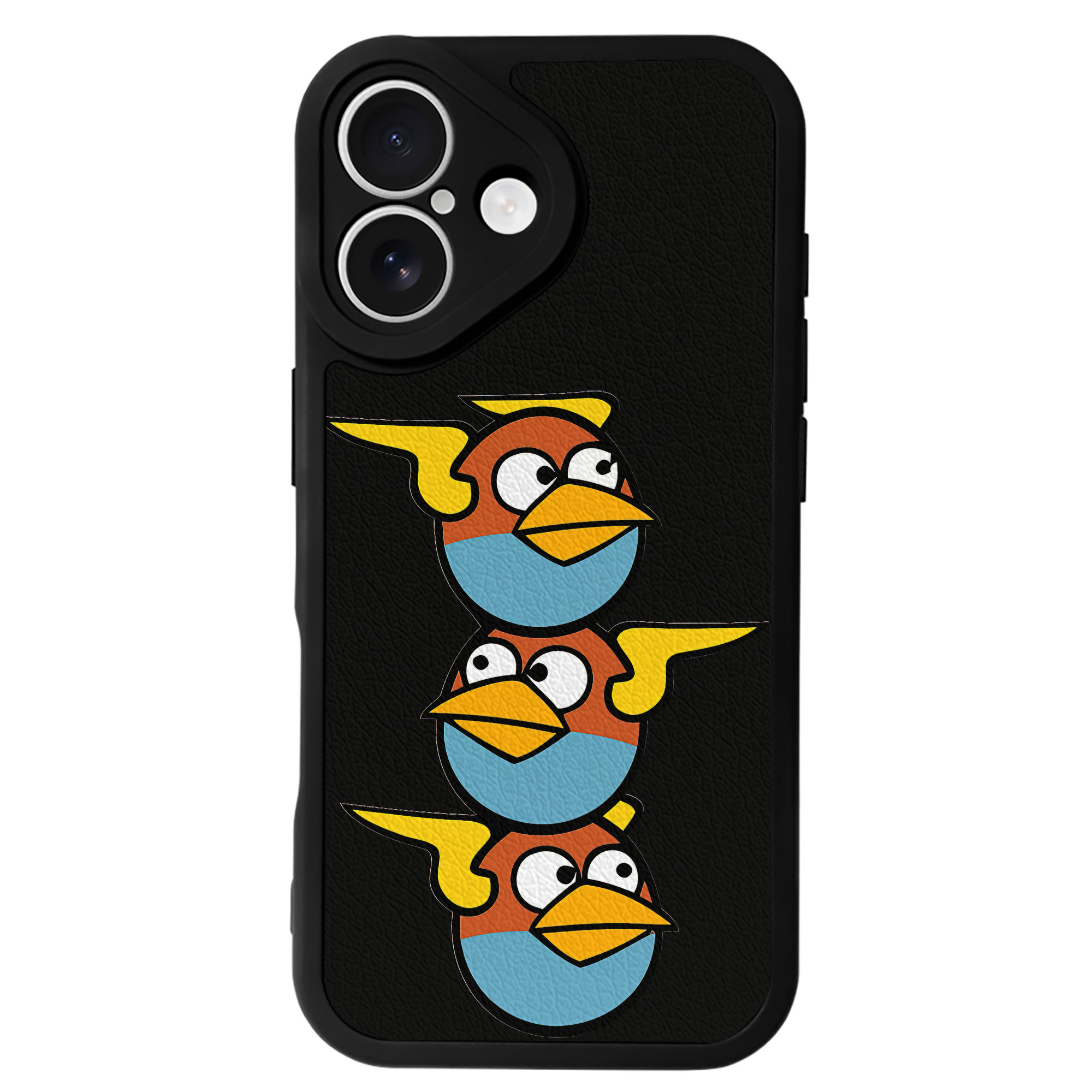 （画像用） Angry Birds アングリーバード 【iPhone 16シリーズ対応】シリコンスマホケース（レザー調） 材質：シリコン